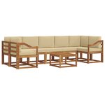 vidaXL Ensemble de canapés d'extérieur 8 pc Naturel et Beige