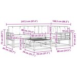 vidaXL Ensemble de canapés d'extérieur 5 pc Blanc et crème Polyester