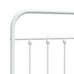 vidaXL Tête de lit métal blanc 120 cm