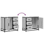 vidaXL Armoire de lavabo de salle de bain sonoma gris 65x33x60 cm