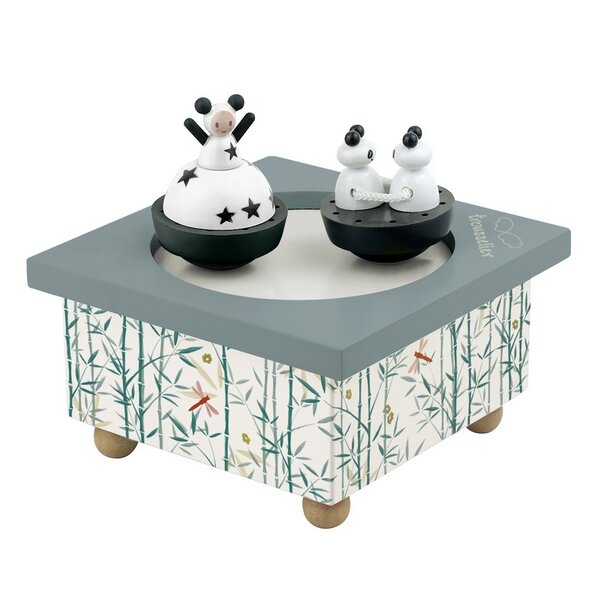 Boite a musique Dancing Fille et Panda