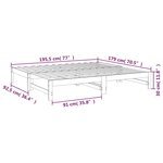 vidaXL Lit coulissant 2x(90x190) cm Bois de pin massif
