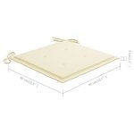 vidaXL Chaises de jardin empilables avec coussins lot de 6 Teck solide
