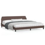 vidaXL Cadre de lit sans matelas marron 200x200 cm similicuir