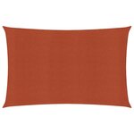 vidaXL Voile d'ombrage 160 g/m² rectangulaire terre cuite 3 5x5 m PEHD