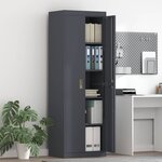 vidaXL Armoire de rangement 2 Pièces Anthracite 60 x 40 x 180 cm Acier