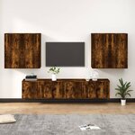 vidaXL Ensemble de meubles TV 6 Pièces Chêne fumé Bois d'ingénierie