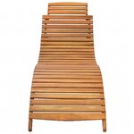 Vidaxl chaises longues 2 pièces avec coussins bois d'acacia solide