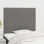 vidaXL Têtes de lit 2 Pièces Gris foncé 90x5x78/88 cm Tissu