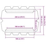 vidaXL Toit rechange balançoire anthracite 188/168x145/110 cm