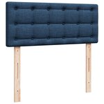 vidaXL Sommier à lattes de lit avec matelas bleu 120x190 cm tissu