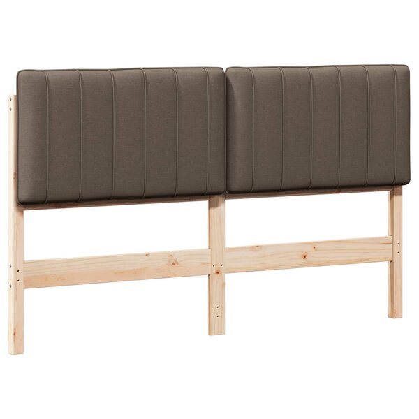 vidaXL Tête de lit capitonnée Marron et Taupe 150 cm Pin massif
