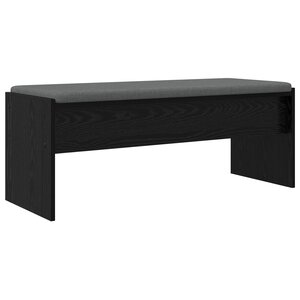 vidaXL Banc d'entrée avec coussin Chêne noir 103 x 38 x 40 cm