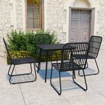 vidaXL Ensemble à manger d'extérieur 5 Pièces résine tressée et verre