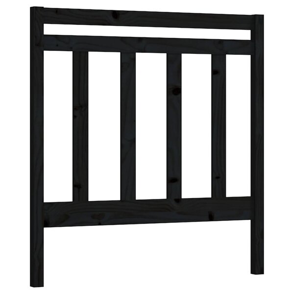 vidaXL Tête de lit Noir 81x4x100 cm Bois massif de pin