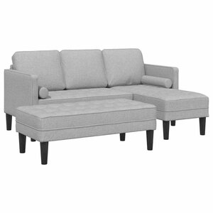 vidaXL Ensemble de Canapés 2 Pièces Gris nuage 173 x 131 x 67 cm