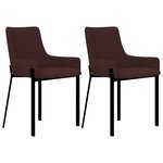 vidaXL Chaises à manger lot de 2 bordeaux tissu