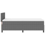vidaXL Lit de Sommier avec Matelas & LED Gris Clair 100x200 cm Tissu en Velours Côtelé