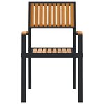 vidaXL Chaise empilable 4 Pièces Marron 56 x 57 x 87 cm