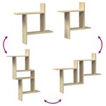 vidaXL Étagères murales 2Pièces chêne sonoma 50x12x50cm bois d'ingénierie