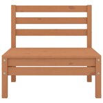 vidaXL Salon de jardin 3 Pièces Bois de pin massif Marron miel