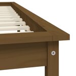 vidaXL Cadre de lit Marron miel 135x190 cm Bois de pin massif Double
