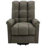 vidaXL Fauteuil de massage Taupe Tissu