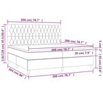 vidaXL Sommier à lattes de lit avec matelas Bleu 200x200 cm Tissu