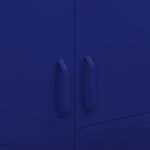 vidaXL Garde-robe Bleu marine 90x50x180 cm Acier