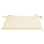 vidaXL Chaises de jardin et coussins crème lot de 6 Bois teck massif