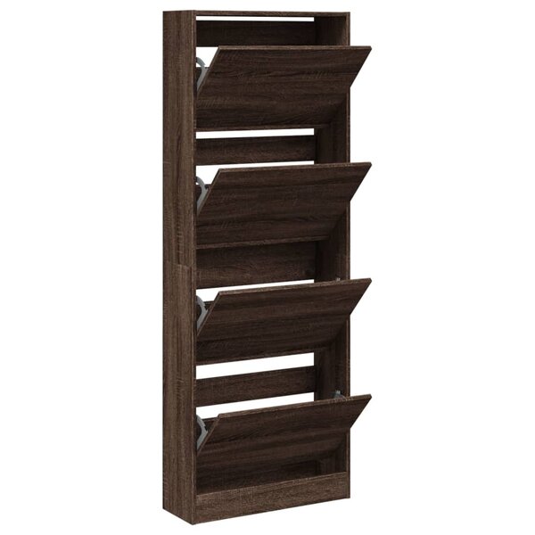 vidaXL Armoire à chaussures chêne marron 60x21x163 5cm bois ingénierie
