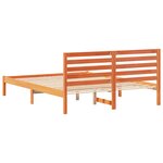 vidaXL Cadre de lit Marron cire 140 x 200 cm Bois massif en pin