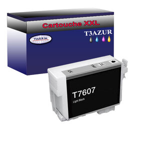 Cartouche Compatible pour Epson T7607 (C13T76074010) Light Noire- T3AZUR