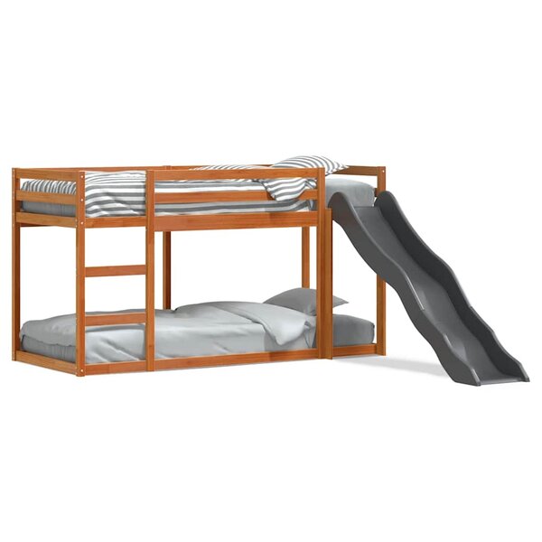vidaXL Lit superposé avec toboggan et échelle sans matelas 90x200 cm