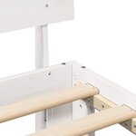 vidaXL Cadre de lit avec tête de lit Blanc 180 x 200 cm Pin massif