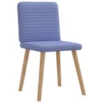 vidaXL Chaises à manger lot de 4 bleu jean tissu
