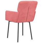 vidaXL Chaises à manger lot de 2 Rose Velours