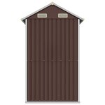 vidaXL Abri de jardin marron 192x152 5x237 cm acier galvanisé