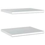 vidaXL Étagères murales 2 Pièces 50x40x3 cm argenté acier inoxydable