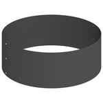 vidaXL Pot en Métal Acier/noir Acier Grand Modulaire Pot en Métal