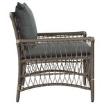 vidaXL Chaise de jardin Gris 60 x 70 x 78cm polyrotin