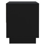 vidaXL Table de chevet Noir 45x34x44 cm bois d'ingénierie