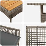vidaXL Ensemble de salle à manger pour jardin 5 Pièces Gris Poly rotin