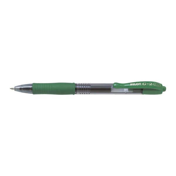 Stylo roller encre gel rétractable g-2 07 pointe moyenne vert x 12 pilot