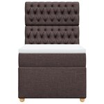 vidaXL Sommier à lattes de lit avec matelas Marron foncé 90x190 cm
