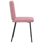 vidaXL Chaises à manger lot de 2 Rose Velours
