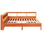 vidaXL Lit bibliothèque sans matelas cire marron 180x200 cm pin massif