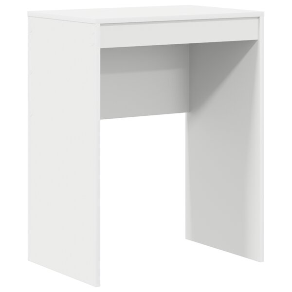 vidaXL Bureau d'écriture minimaliste Blanc Panneau de particules