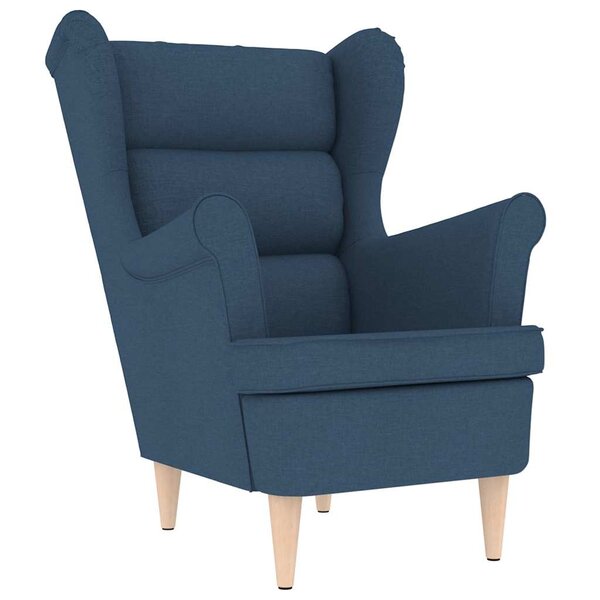 vidaXL Fauteuil bleu 74x84x100 cm tissu