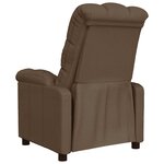 vidaXL Fauteuil inclinable Marron Tissu